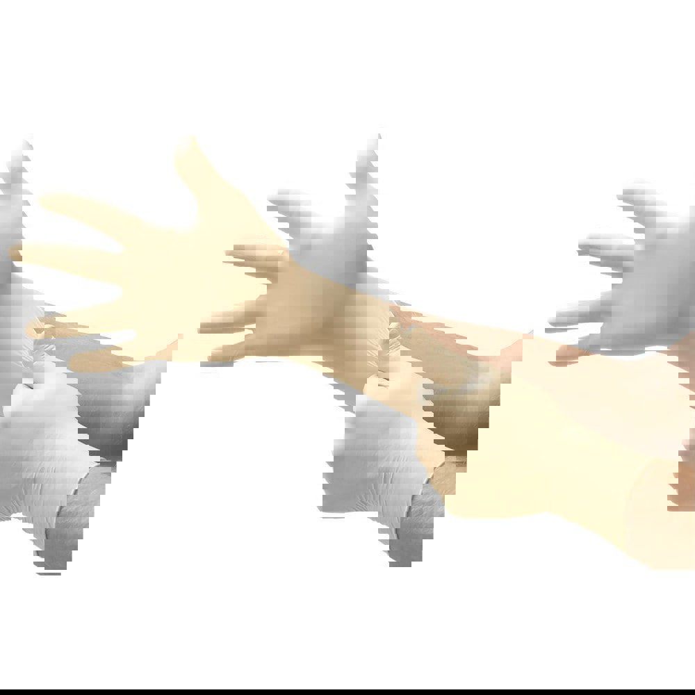 Series TouchNTuff Disposable Gloves: Size Large, 4.7 mil, Uncoated-Coated Latex, Industrial Grade, Unpowdered